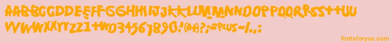 Шрифт Damsterdam – оранжевые шрифты на розовом фоне