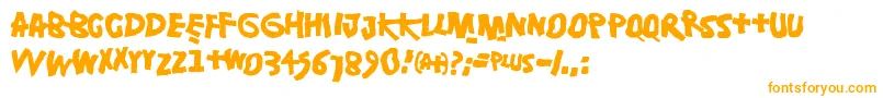 Шрифт Damsterdam – оранжевые шрифты на белом фоне