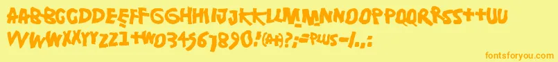 Шрифт Damsterdam – оранжевые шрифты на жёлтом фоне