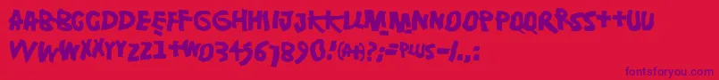Шрифт Damsterdam – фиолетовые шрифты на красном фоне
