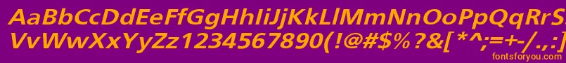 Schranerextobl Font – Orange Fonts on Purple Background