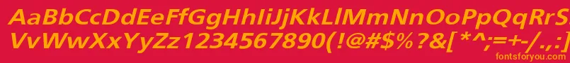 Шрифт Schranerextobl – оранжевые шрифты на красном фоне