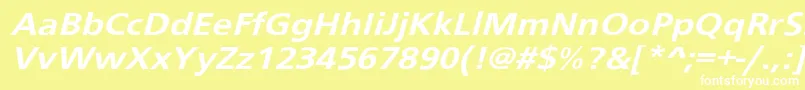 Schranerextobl Font – White Fonts on Yellow Background