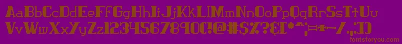 Clasict1 Font – Brown Fonts on Purple Background