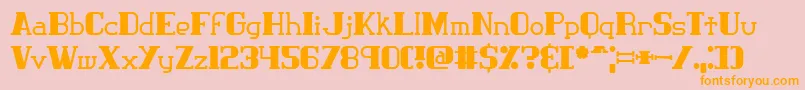 Clasict1 Font – Orange Fonts on Pink Background