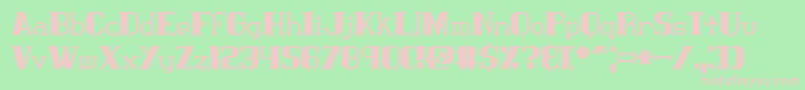 Clasict1 Font – Pink Fonts on Green Background