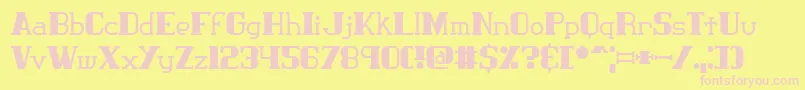 Clasict1 Font – Pink Fonts on Yellow Background