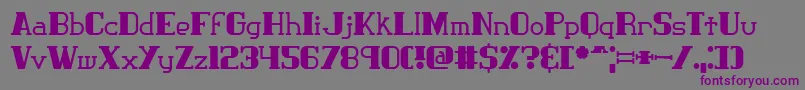 Czcionka Clasict1 – fioletowe czcionki na szarym tle