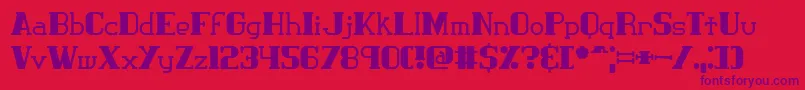 Шрифт Clasict1 – фиолетовые шрифты на красном фоне