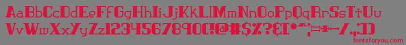 フォントClasict1 – 赤い文字の灰色の背景