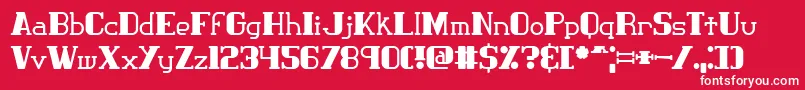 フォントClasict1 – 赤い背景に白い文字