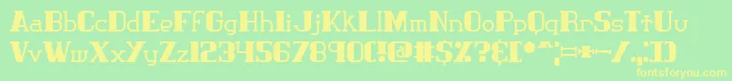 Clasict1 Font – Yellow Fonts on Green Background