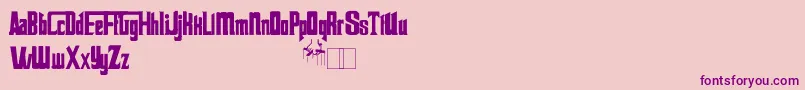 Godfather Font – Purple Fonts on Pink Background