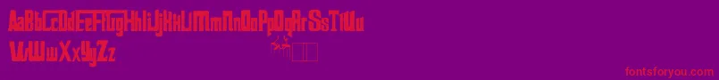 Godfather Font – Red Fonts on Purple Background