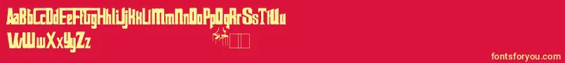 Godfather Font – Yellow Fonts on Red Background