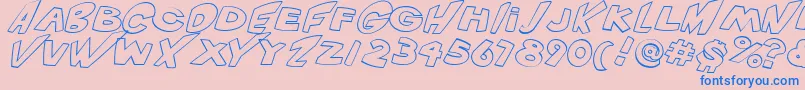 VtcScreamitloudOutlineItalic Font – Blue Fonts on Pink Background