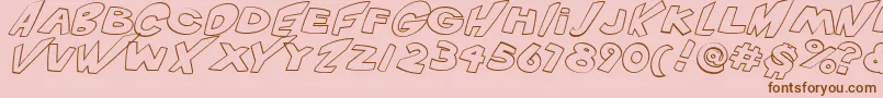 VtcScreamitloudOutlineItalic Font – Brown Fonts on Pink Background