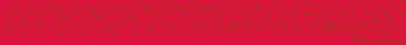 VtcScreamitloudOutlineItalic Font – Brown Fonts on Red Background