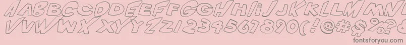 VtcScreamitloudOutlineItalic Font – Gray Fonts on Pink Background