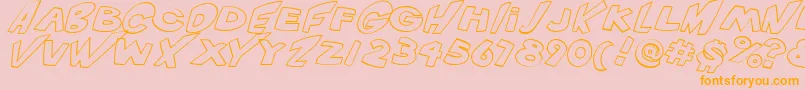 VtcScreamitloudOutlineItalic Font – Orange Fonts on Pink Background