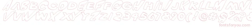 VtcScreamitloudOutlineItalic Font – Pink Fonts on White Background