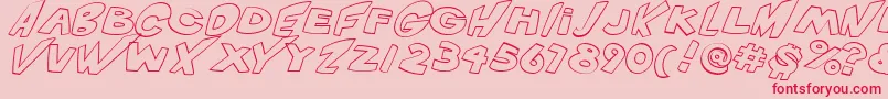 Шрифт VtcScreamitloudOutlineItalic – красные шрифты на розовом фоне