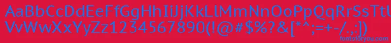 フォントPtc55f – 赤い背景に青い文字