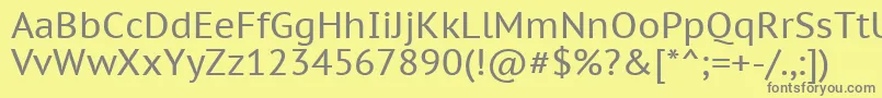 Ptc55f Font – Gray Fonts on Yellow Background