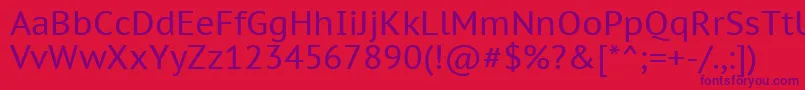 Ptc55f Font – Purple Fonts on Red Background