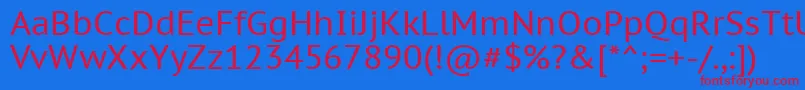 Ptc55f Font – Red Fonts on Blue Background