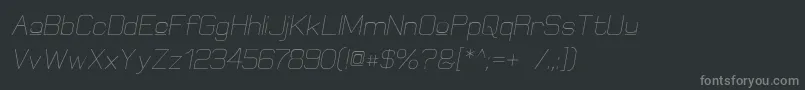 ElgethyUpperOblique Font – Gray Fonts on Black Background