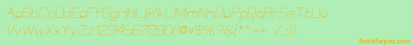 ElgethyUpperOblique Font – Orange Fonts on Green Background