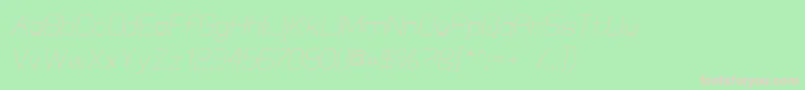 ElgethyUpperOblique Font – Pink Fonts on Green Background
