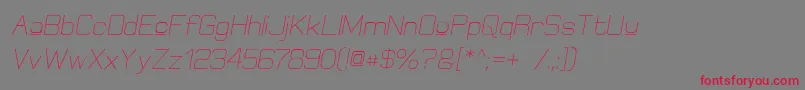 ElgethyUpperOblique Font – Red Fonts on Gray Background
