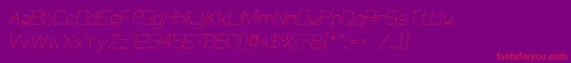 ElgethyUpperOblique Font – Red Fonts on Purple Background