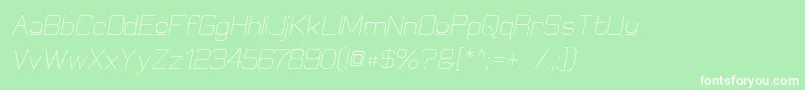 ElgethyUpperOblique-Schriftart – Weiße Schriften auf grünem Hintergrund