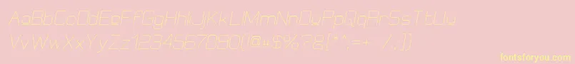 ElgethyUpperOblique Font – Yellow Fonts on Pink Background