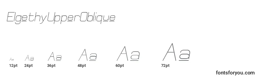 ElgethyUpperOblique Font Sizes
