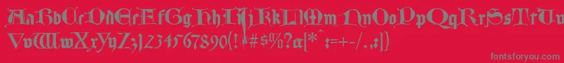 Lombardplattfuss Font – Gray Fonts on Red Background