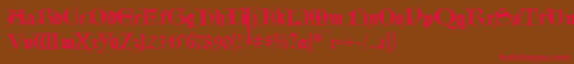 Lombardplattfuss Font – Red Fonts on Brown Background