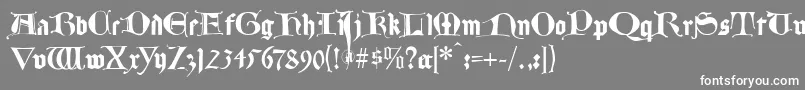 フォントLombardplattfuss – 灰色の背景に白い文字