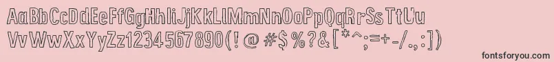 GrungePoster Font – Black Fonts on Pink Background
