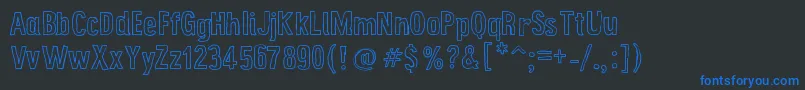 GrungePoster Font – Blue Fonts on Black Background