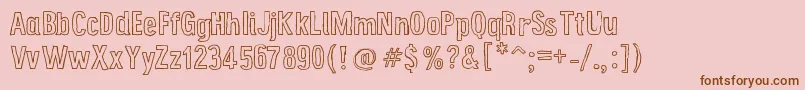 GrungePoster Font – Brown Fonts on Pink Background