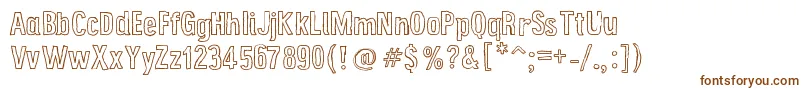Шрифт GrungePoster – коричневые шрифты на белом фоне