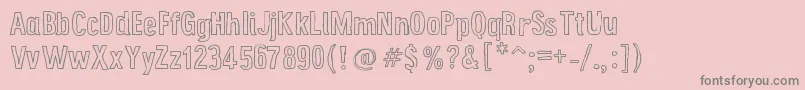 フォントGrungePoster – ピンクの背景に灰色の文字