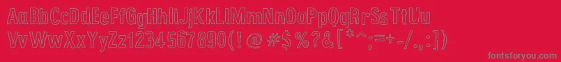 GrungePoster Font – Gray Fonts on Red Background