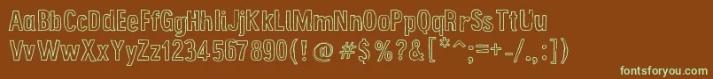 Шрифт GrungePoster – зелёные шрифты на коричневом фоне