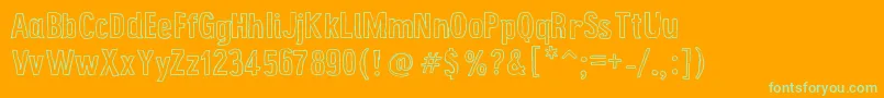 GrungePoster Font – Green Fonts on Orange Background