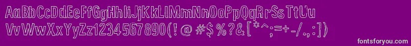 GrungePoster Font – Green Fonts on Purple Background